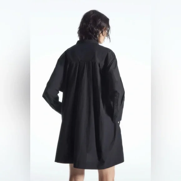 COS Collarless Mini Shirt Dress - Picture 4 of 9